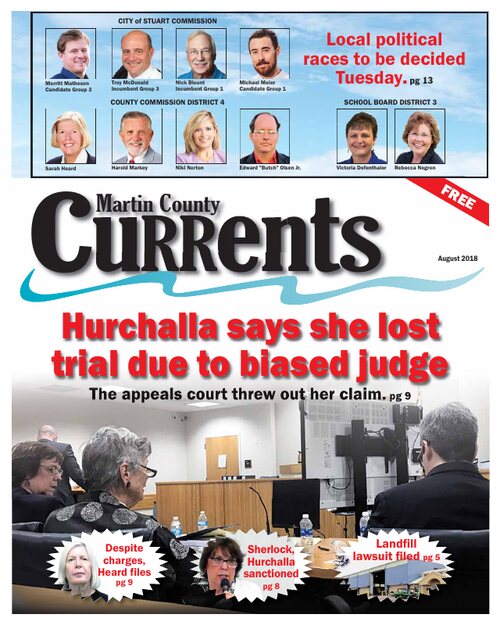 Martin County Currents, August 2018 front page